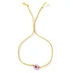 Flower Resin Beaded Slider Bracelets for Women