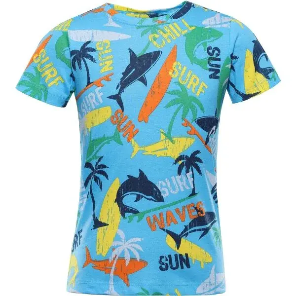 ALPINE PRO LOFINO Chlapecké triko, světle modrá, velikost 140-146