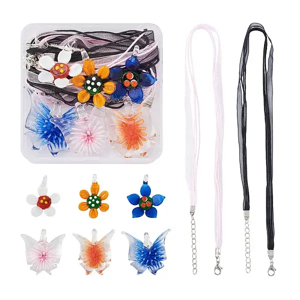 DIY Flower and Butterfly Necklace Making Kit