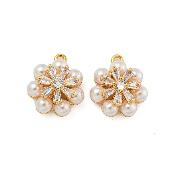 Brass Micro Pave Cubic Zirconia Pendants