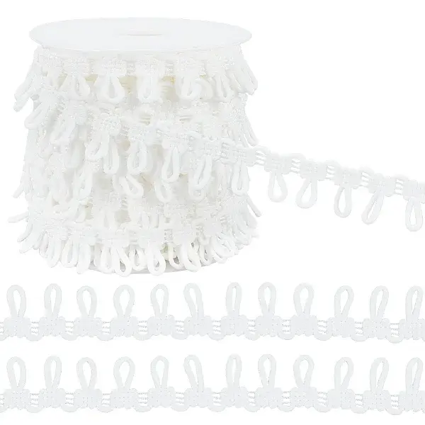 1Bundle Polyester Elastic Button Looping Trim