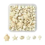 100Pcs 6 Styles Synthetic Turquoise Dyed Beads