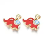 Brass Micro Pave Clear Cubic Zirconia Pendants