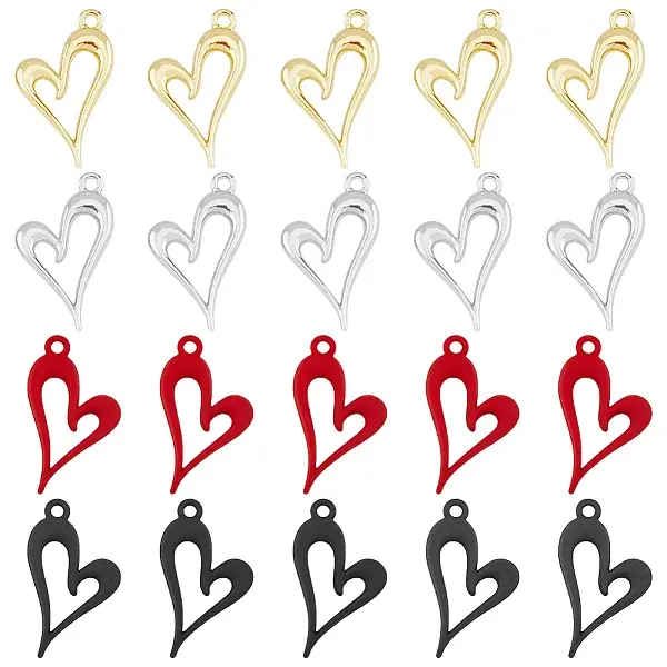 32Pcs 4 Colors Alloy Penants