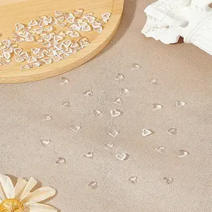 100Pcs Heart Resin Cabochons