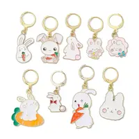 Easter Rabbit Alloy Enamel Pendant Decoration