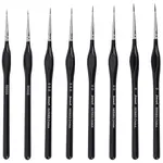8Pcs 4 Styles Liner Detail Fine Paint Brushes