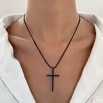 Alloy Cross Pendant Necklaces for Women