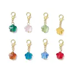 10Pcs Flower Glass Pendant Decorations