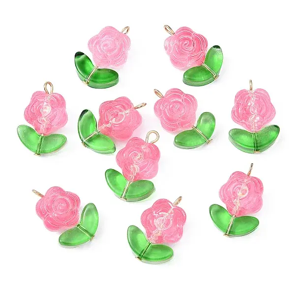 10Pcs Glass Pendants