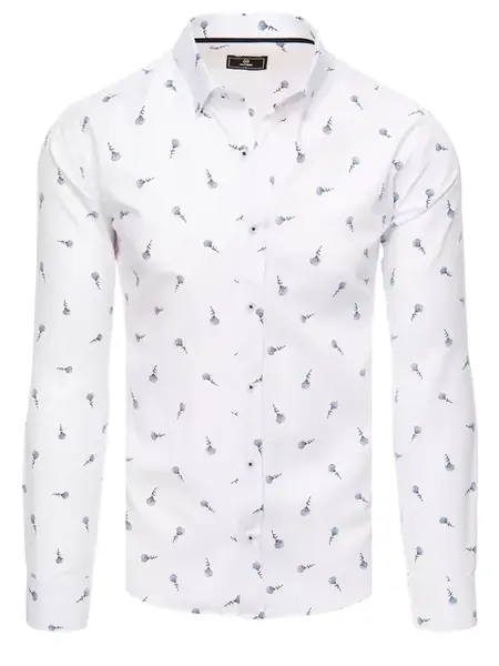 Pánska vzorovaná košeľa Farba tmavosivá DSTREET