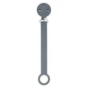 NATTOU Klip na dudlík silikon dark grey