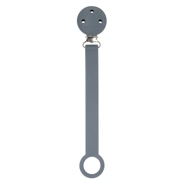 NATTOU Klip na dudlík silikon dark grey