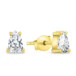 Brilio Silver Slušivé pozlacené náušnice s čirými zirkony EA860Y