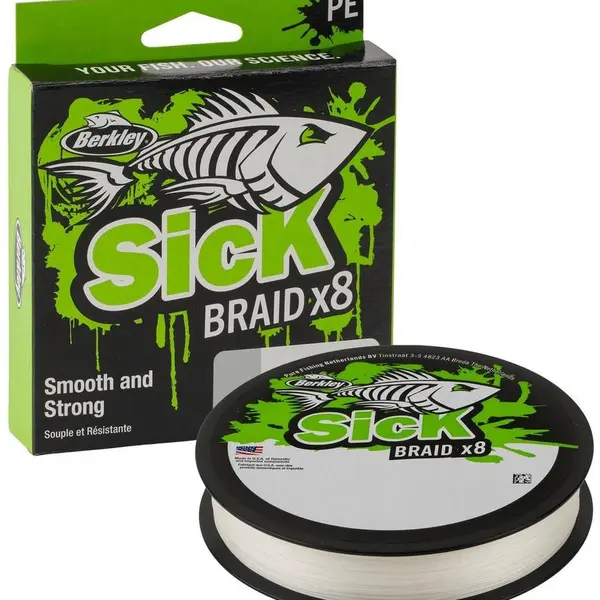 Berkley splétaná šňůra sick braid white 150 m - 0,29 mm 26,4 kg