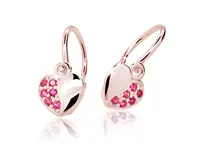 Cutie Jewellery Dětské náušnice z růžového zlata C2160-10-X-4 fuchsiová