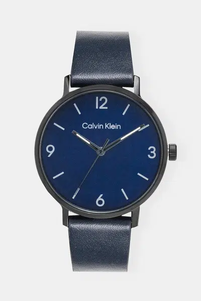 Hodinky Calvin Klein tmavomodrá barva, 25200436