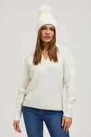 Marisse Pearl Pompom Hat