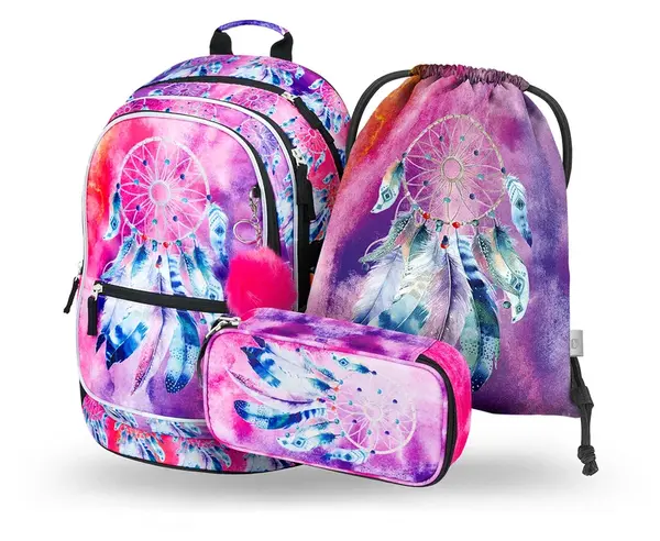 Baagl 3 SET Core Lapač snů: batoh, penál a sáček