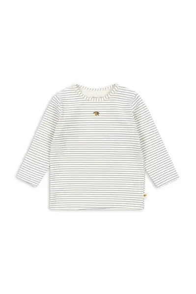 Kojenecké tričko s dlouhým rukávem Konges Sløjd BASIC BLOUSE GOTS modrá barva, KS103701