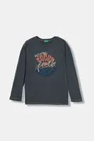 Dětské bavlněné tričko s dlouhým rukávem United Colors of Benetton