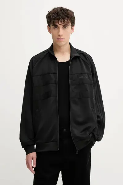 Mikina adidas Originals First TT pánská, černá barva, s aplikací, JX1488