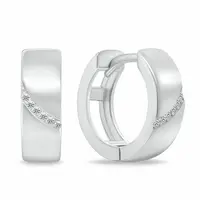 Brilio Silver Něžné kruhové stříbrné náušnice EA212W