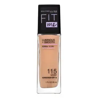 Maybelline Fit Me! Luminous + Smooth Foundation tekutý make-up pro sjednocenou a rozjasněnou pleť 115 Ivory 30 ml