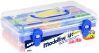 Modelovací hmota  7 barev 550g + 7 tvořítek, váleček