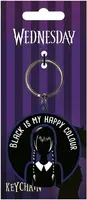 Wednesday gumová klíčenka – "Black Is My Happy Colour"