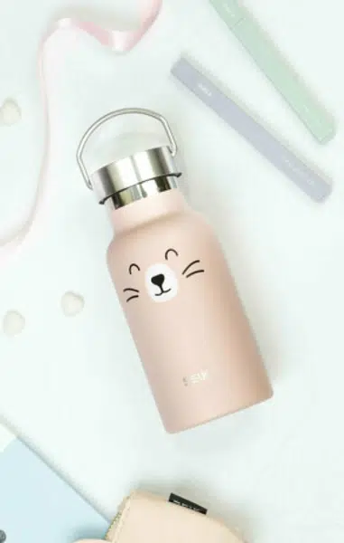 Láhev na vodu - Šťastná kočička (350 ml)