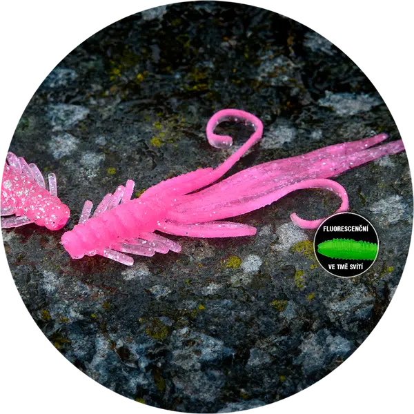Redbass gumová nástraha nymfa pink g uv - xxl 20 cm 33 g