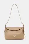 Kožená kabelka Patrizia Pepe béžová barva, 8B0256 L148