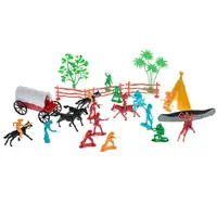 Sada western figurky 31ks s kočárem a doplňky