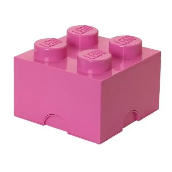 LEGO® úložný box 4 - růžová 250 x 250 x180 mm