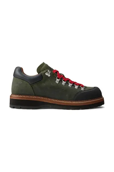 Semišové polobotky Polo Ralph Lauren Polo Alp Low Boots pánské, zelená barva, 812974119003