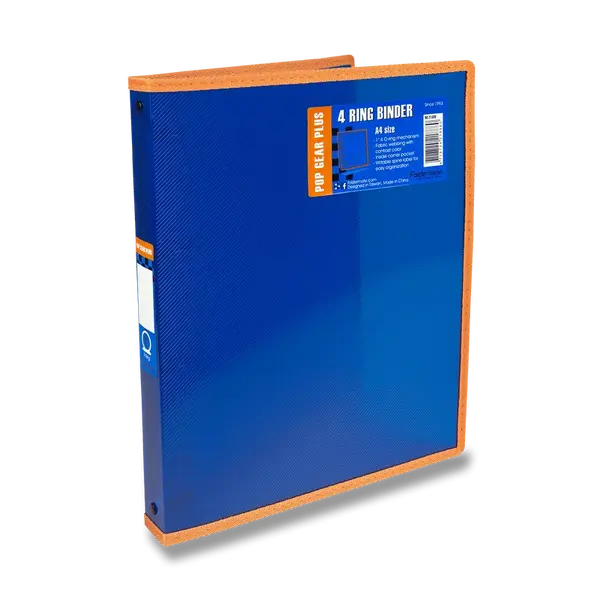 4kroužkový pořadač FolderMate Pop Gear Plus, A4 - modrý