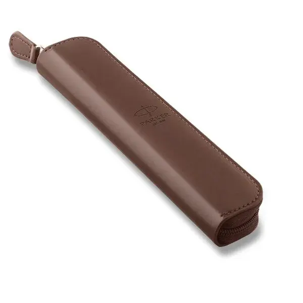 Parker PU pouzdro na pero hnědé, zip