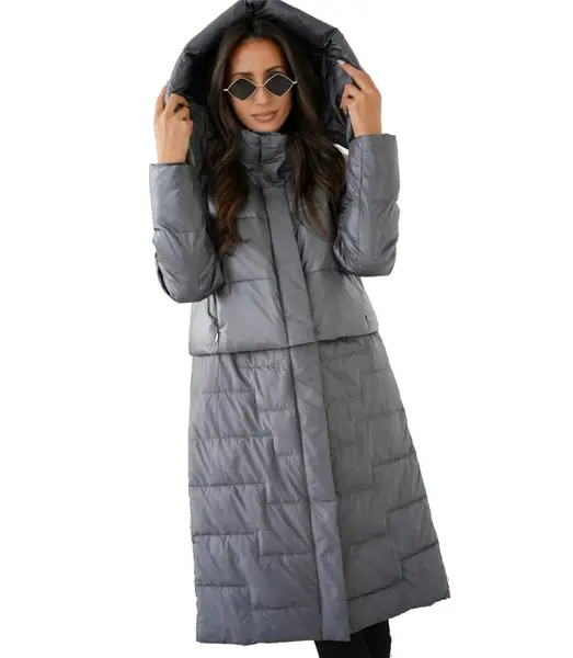 Pri Quilted 2-in-1 Insulated coat Can be worn as a jacket