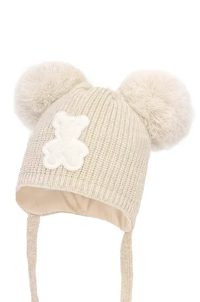 Dětská čepice Jamiks HOLLY IVA béžová barva, JZH185