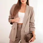 Kesi Włoski Elegantní komplet sako a kalhoty fango