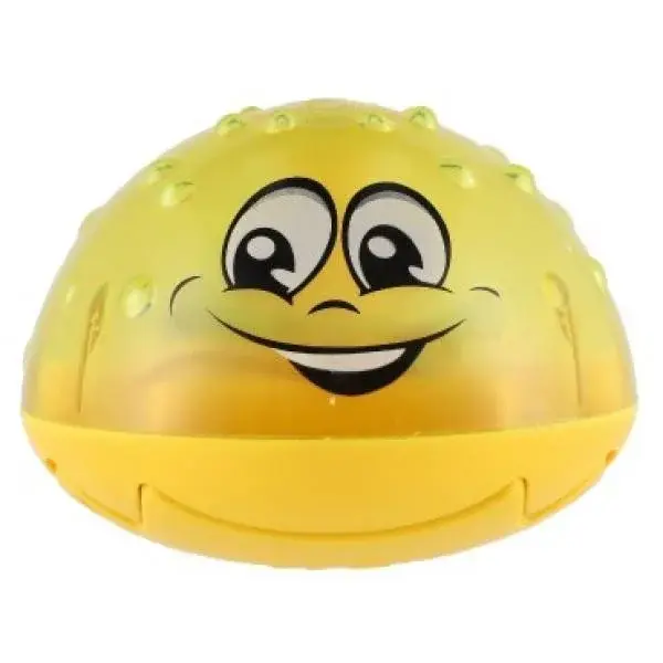 Hračka do vody Fontánka stříkací plast žlutá na baterie se světlem