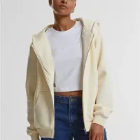 Dámská mikina na zip Fluffy krémová