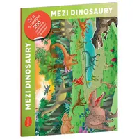 Čti a nalepuj – MEZI DINOSAURY, kniha se samolepkami