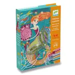 Malování barevným pískem Djeco - Třpytivé Mořské panny