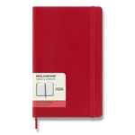 Diář Moleskine 2026 - měkké desky L, denní, červený
