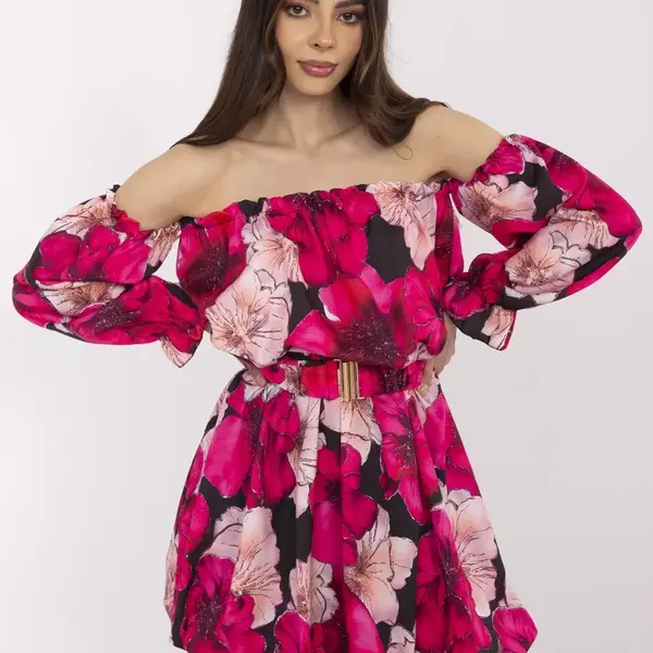 Dress-MI-SK-A1447.84-black-pink