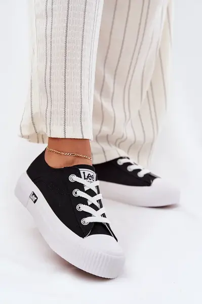 Dámske Tenisky Na Platforme Čierne LEE ISLA C WOMEN LOW