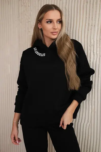 Insulated set with embroidery Los Angeles black