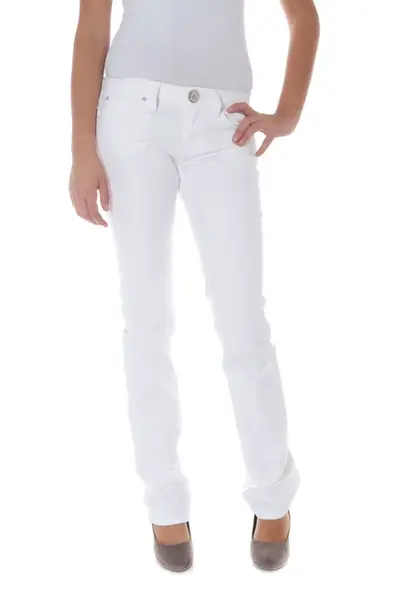 Biele dámske rovné rifle